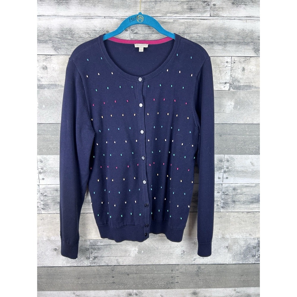 Talbots Women's Blue Large Button Up Cardigan